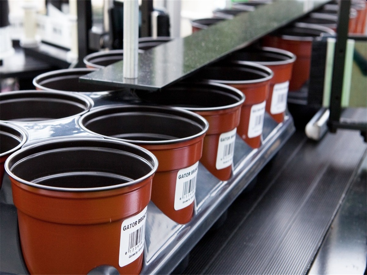Plant pots with barcodes